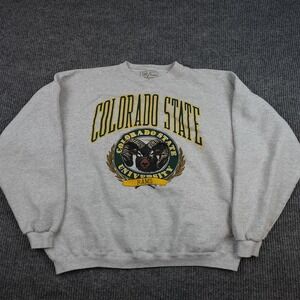 Vintage Colorado State Rams Sweatshirt Mens XL Gray NCAA Galt Sand 90s
